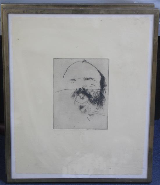 Jim Dine (1935-) Self Portraits, 17.5 x 14.5in.